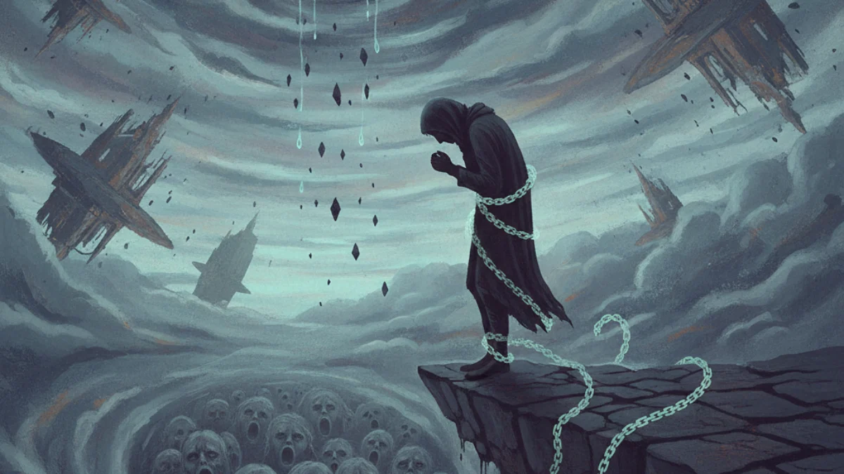 Ilustracija koncepta Strah i trepet