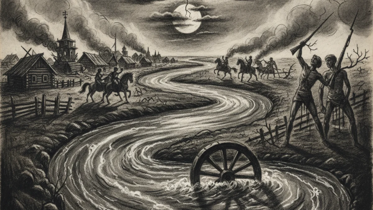 Ilustracija za knjigu Tihi Don (Mihail Šolohov) – zaključak