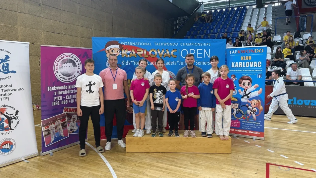 Natjecatelji Taekwondo kluba Plovanija na 28. Karlovac Openu
