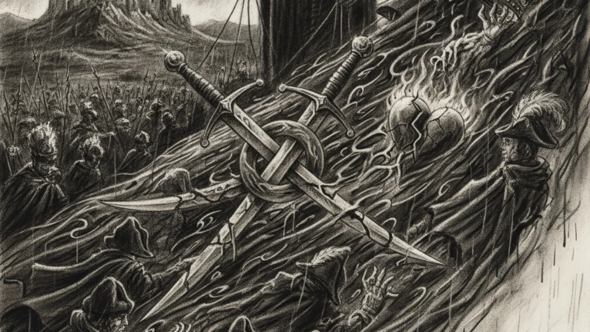 Ilustracija za knjigu Tri mušketira (Alexandre Dumas otac) – zaključak