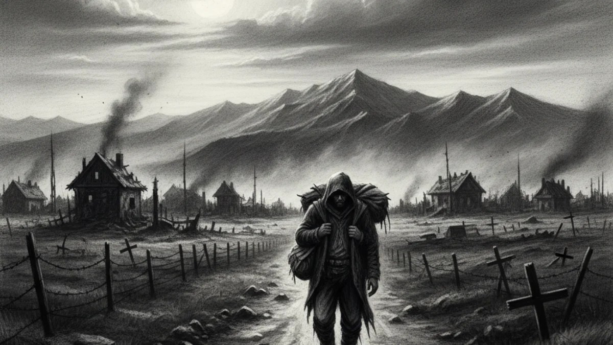 Ilustracija za knjigu Tuđa zemlja (Ivan Raos) – 2. dio