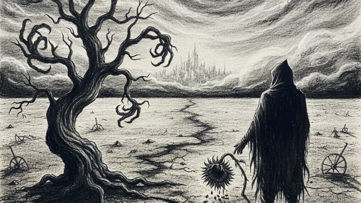 Ilustracija za knjigu Tuđa zemlja (Ivan Raos) – 3. dio