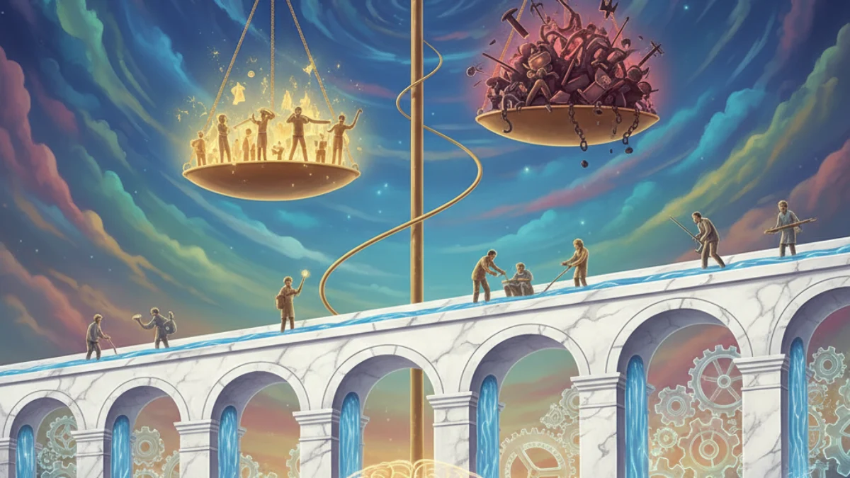Ilustracija koncepta Utilitarizam pravila