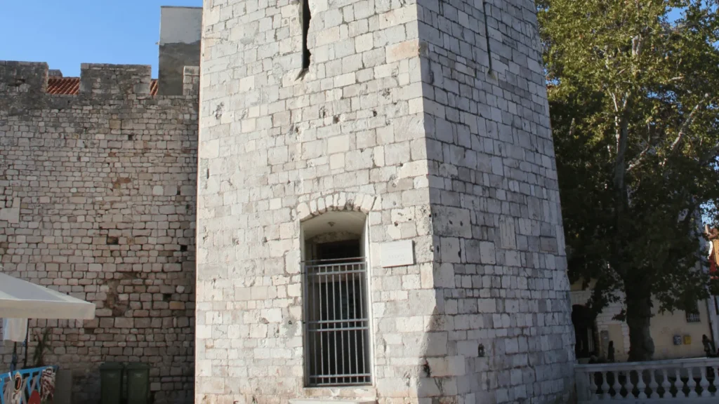 Captain's Tower Zadar — medieval pentagonal tower, the only surviving of ten original towers, 26 meters high within city walls