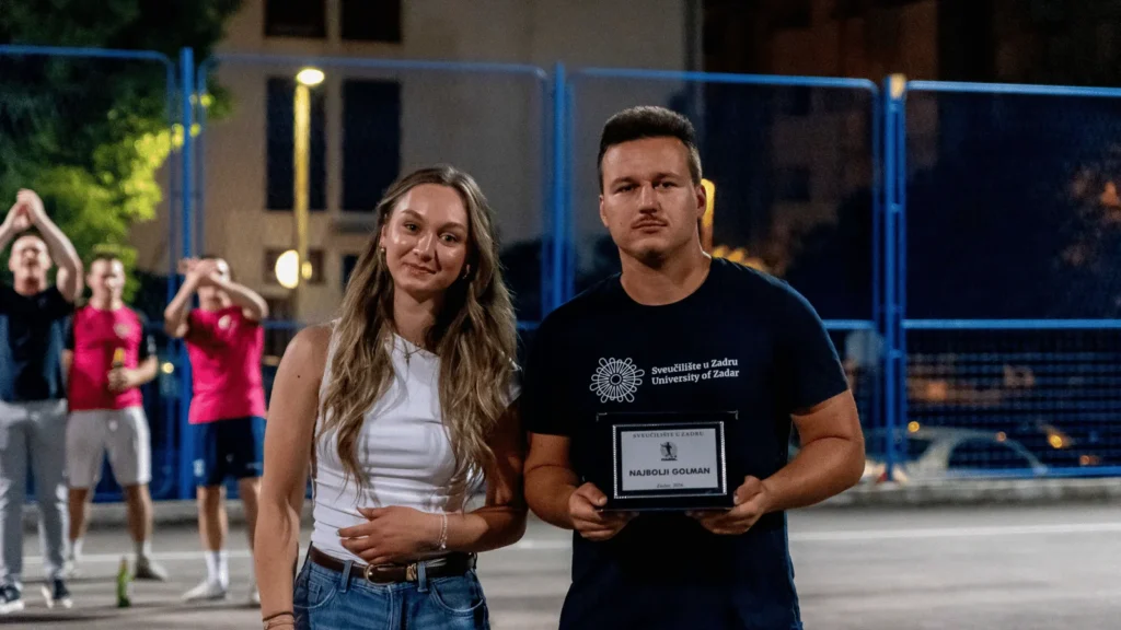 Finale Sveučilišne malonogometne lige 2026 na Bilom Brigu- na slici Petar Blatančić