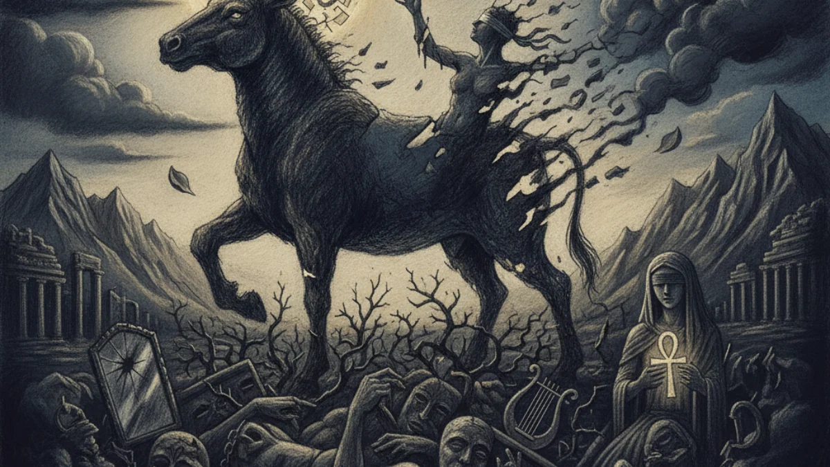 Ilustracija za knjigu Zlatni magarac (Apulej) – zaključak