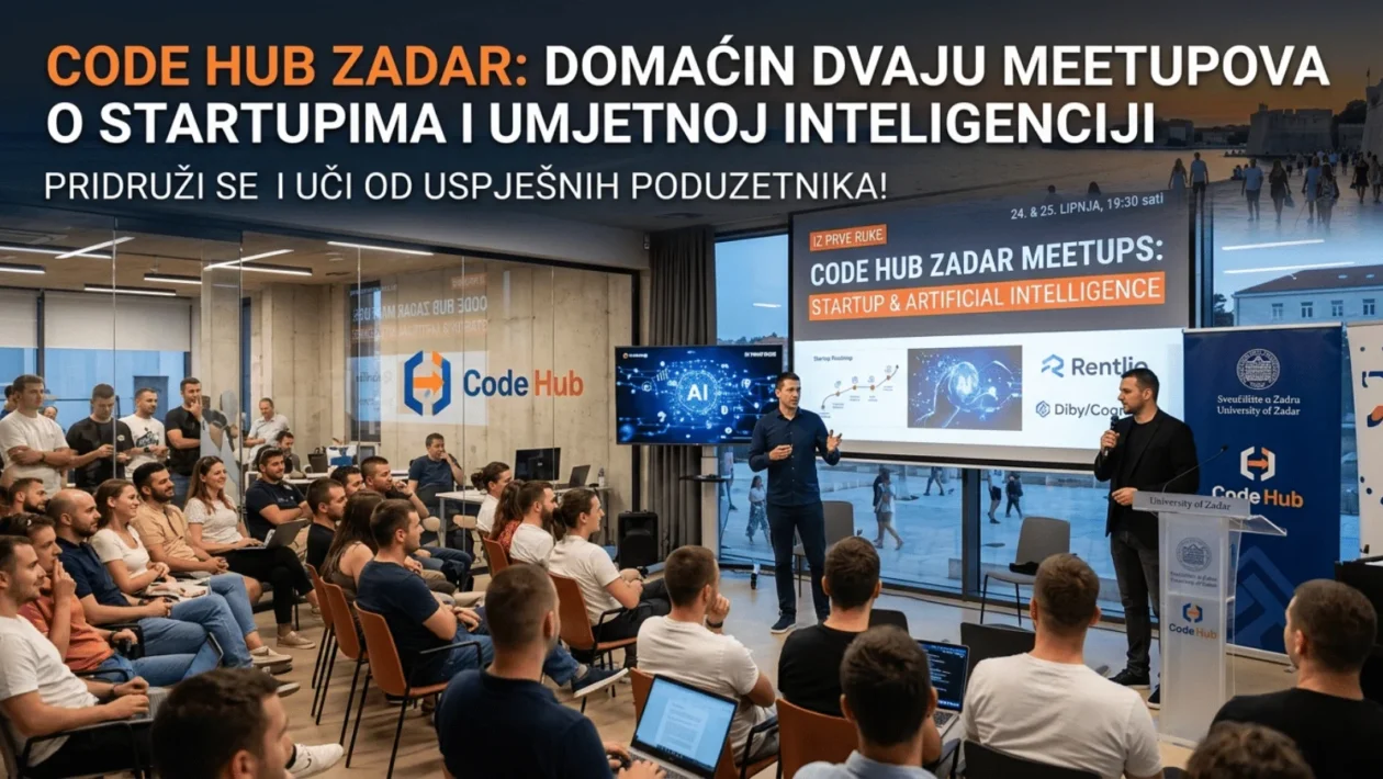 Meetup u Code Hubu Zadar o startupima i umjetnoj inteligenciji