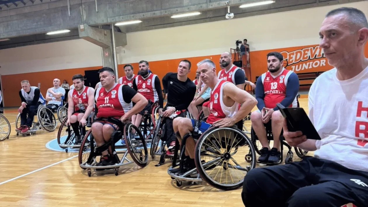 Hrvatska reprezentacija košarke u kolicima na pripremama u Domu košarke Cedevita u Zagrebu
