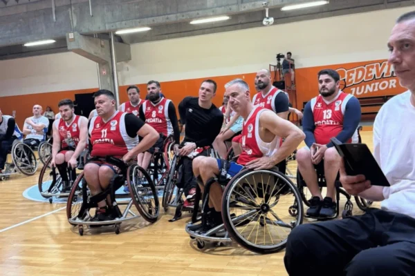 Hrvatska reprezentacija košarke u kolicima na pripremama u Domu košarke Cedevita u Zagrebu