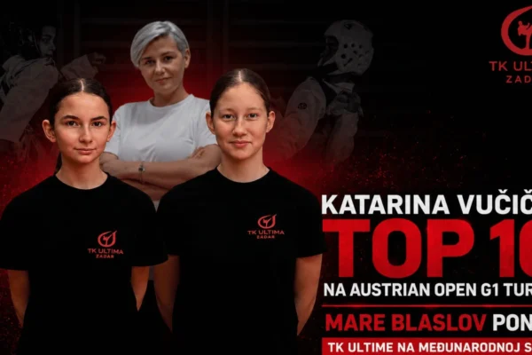 Katarina Vučičić i Mare Blaslov na natjecanju Austria Open u taekwondou