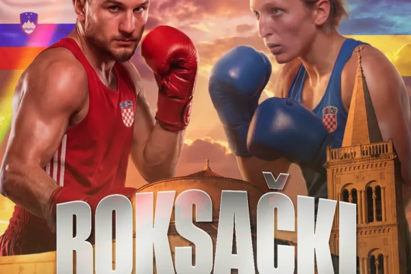 Boksački ring na zadarskom Forumu tijekom Memorijala Damir Zrilić