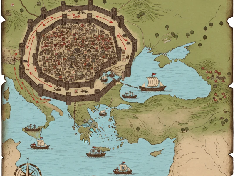 Ilustracija za bitku Opsada Carigrada 1453 – dio 1