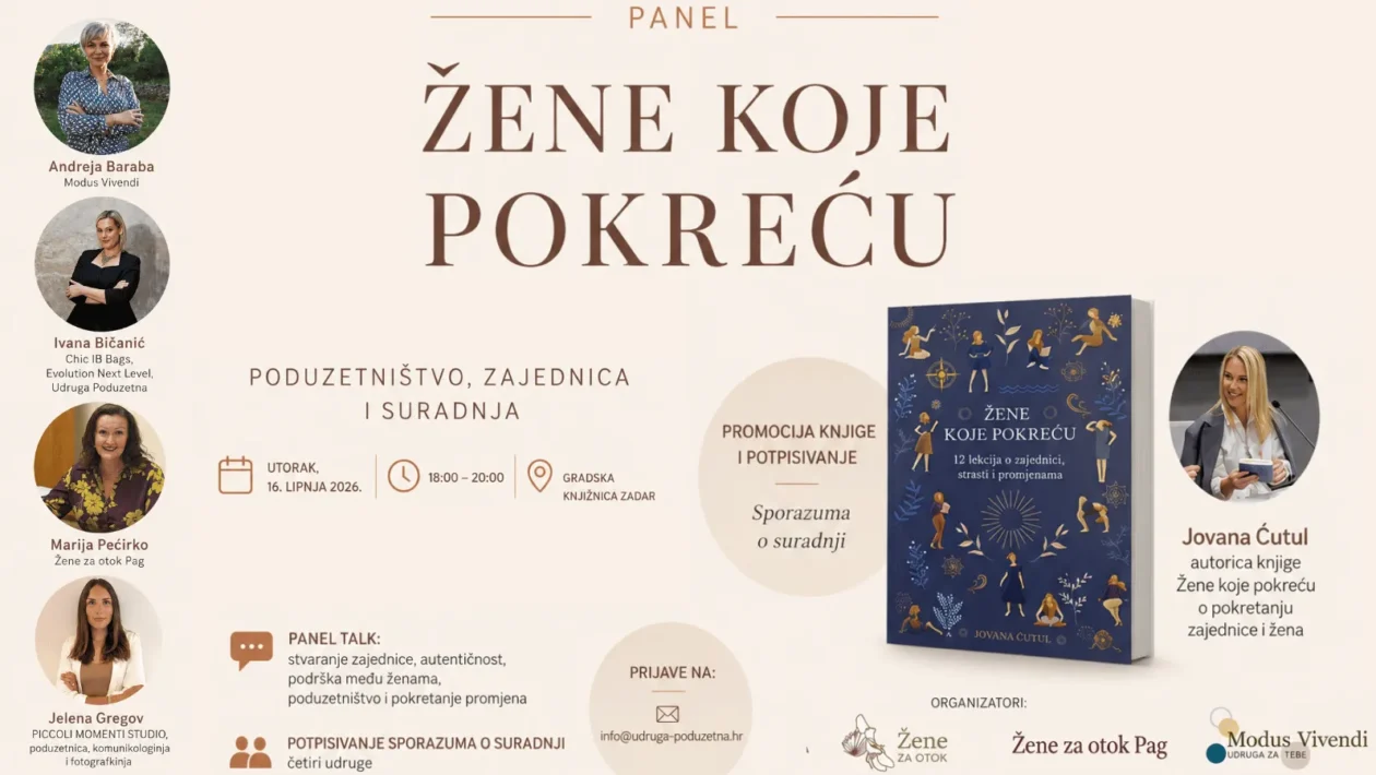 predstavljanje knjige Žene koje pokreću u Gradskoj knjižnici Zadar