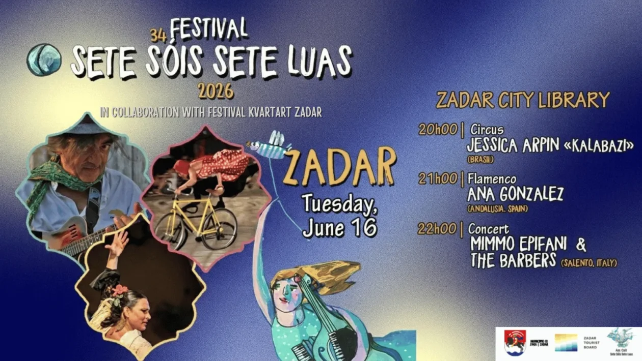 nastup umjetnika na festivalu Sete Sóis Sete Luas u Zadru