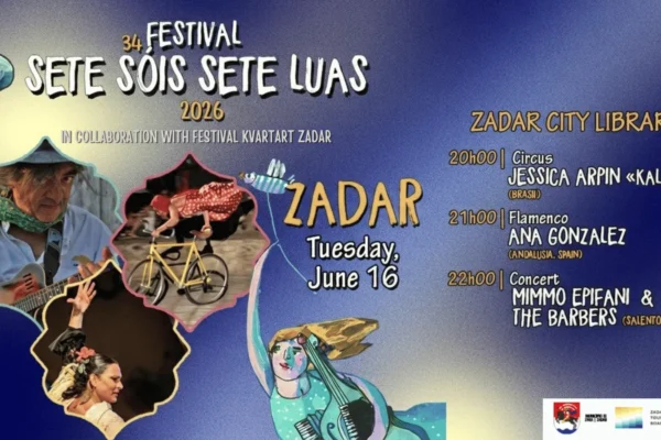 nastup umjetnika na festivalu Sete Sóis Sete Luas u Zadru