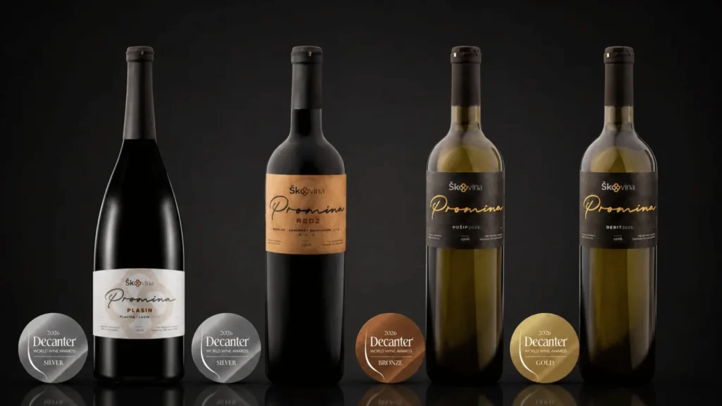 Ško vina Promina Debit 2025 zlatna medalja Decanter 2026