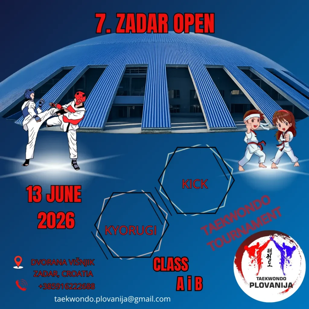 natjecatelji na taekwondo turniru Zadar Open u dvorani Višnjik
