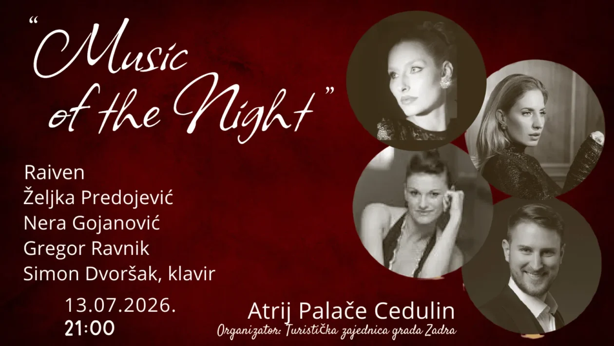Čarobni koncert mjuzikala Music of the Night oživljava u palači Cedulin