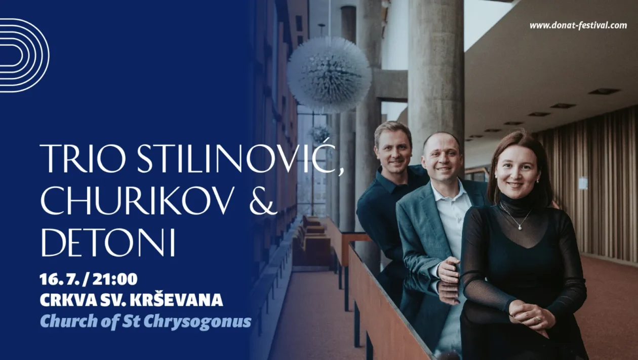Jedinstveni Trio Stilinović-Churikov-Detoni na 66 Glazbenim večerima u Sv Donatu