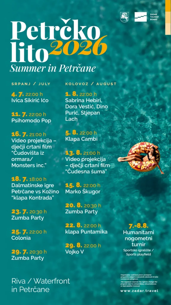 Petrčko lito 2026 potpuni raspored