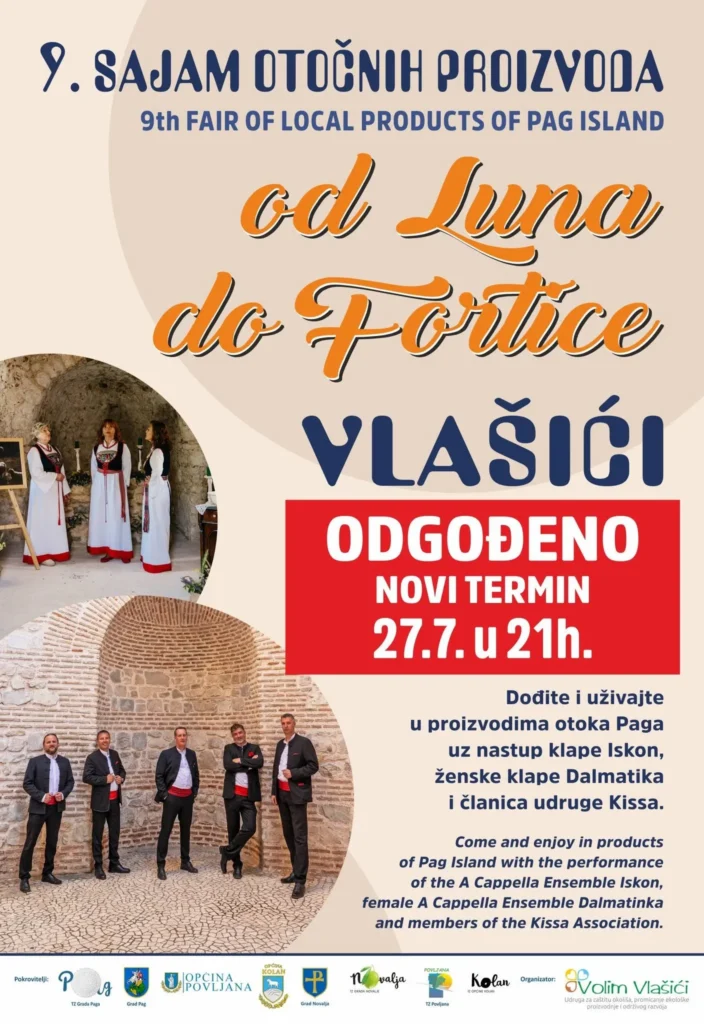 9. Sajam otočnih proizvoda "Od Luna do Fortice" VLAŠIĆI ODGOĐENO - NOVI TERMIN 27.7. u 21h