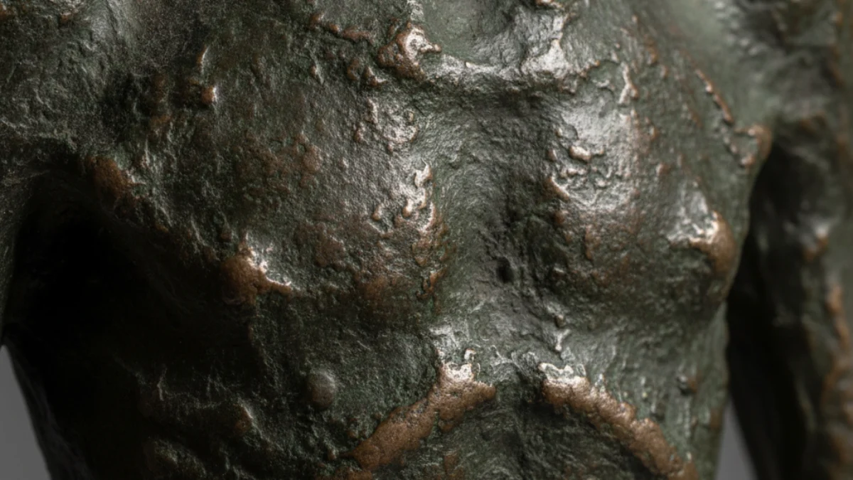 Detalj teksture i materijala karakterističnih za rad: Alberto Giacometti