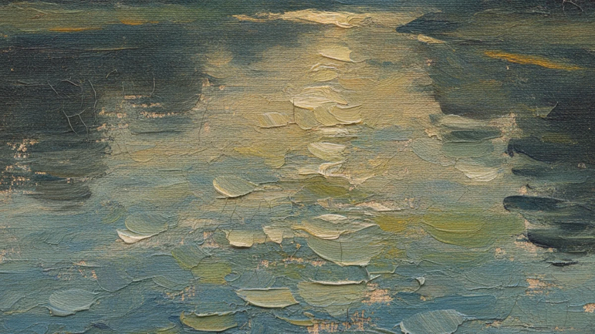 Detalj teksture i materijala karakterističnih za rad: Alfred Sisley