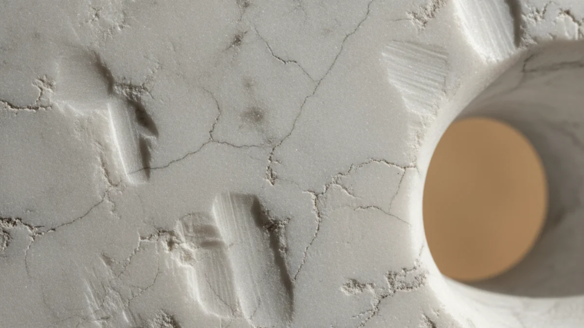 Detalj teksture i materijala karakterističnih za rad: Barbara Hepworth