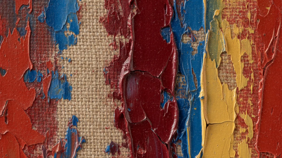 Detalj teksture i materijala karakterističnih za rad: Barnett Newman