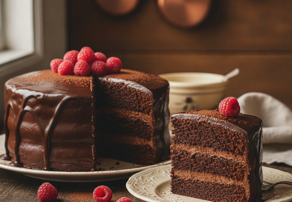 Čokoladna torta s malinama