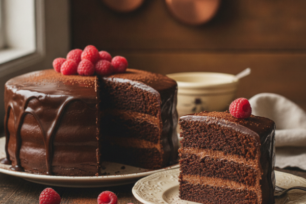 Čokoladna torta s malinama