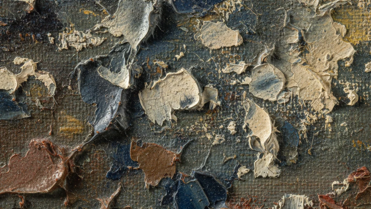 Detalj teksture i materijala karakterističnih za rad: Georg Baselitz