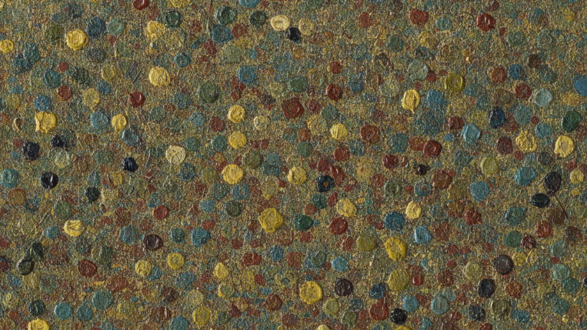 Detalj teksture i materijala karakterističnih za rad: Georges Seurat