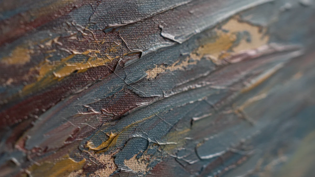 Detalj teksture i materijala karakterističnih za rad: Gerhard Richter