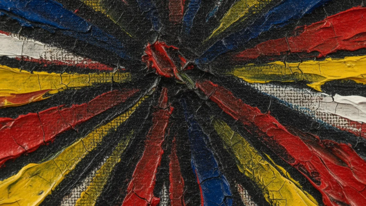 Detalj teksture i materijala karakterističnih za rad: Giacomo Balla