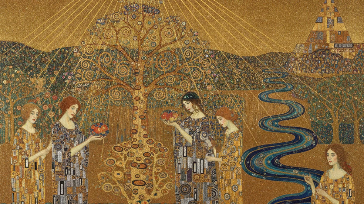 Vizualna interpretacija inspirirana radom: Gustav Klimt