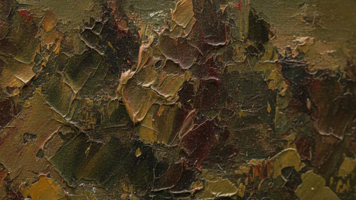 Detalj teksture i materijala karakterističnih za rad: Gustave Courbet