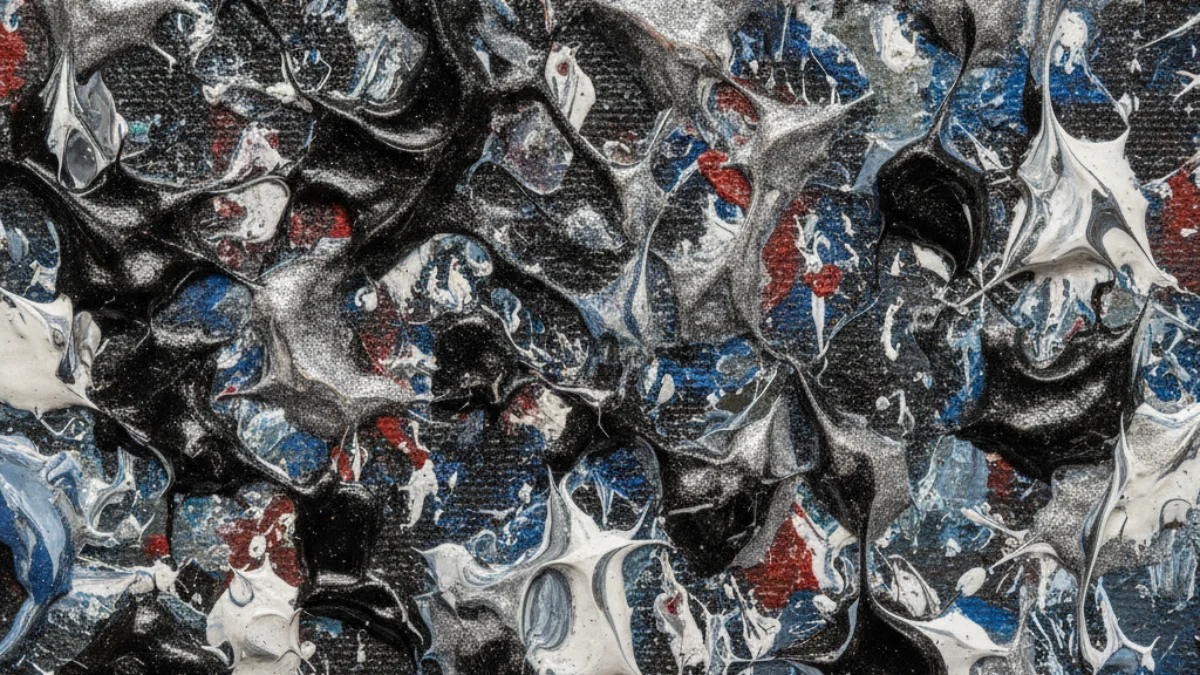 Detalj teksture i materijala karakterističnih za rad: Jackson Pollock