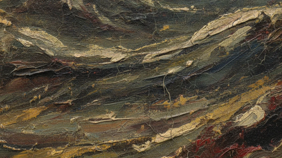 Detalj teksture i materijala karakterističnih za rad: James Ensor