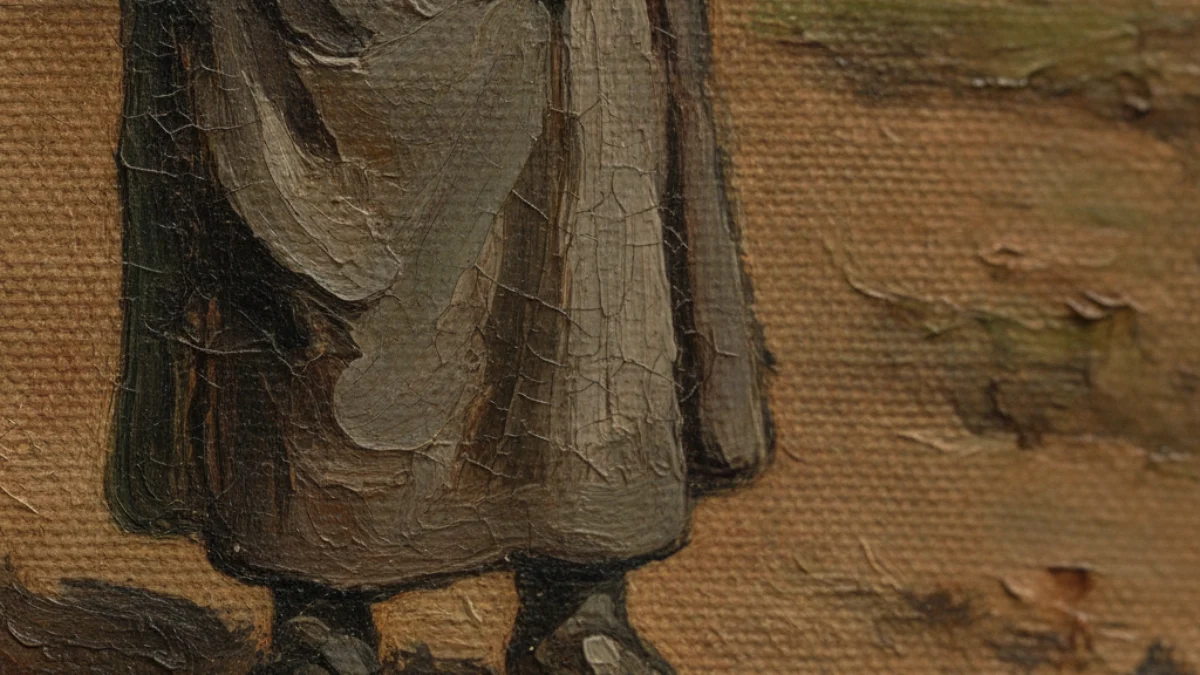Detalj teksture i materijala karakterističnih za rad: Jean-François Millet