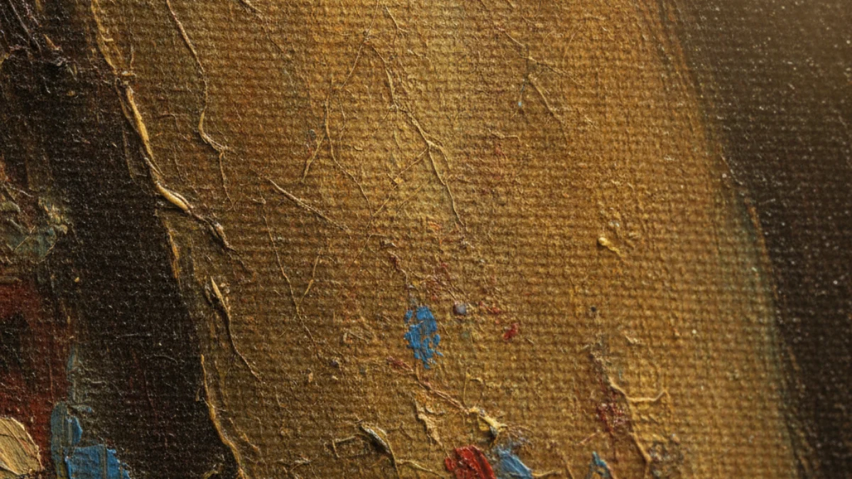 Detalj teksture i materijala karakterističnih za rad: Johannes Vermeer