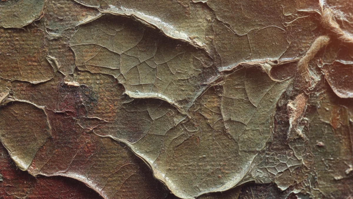 Detalj teksture i materijala karakterističnih za rad: Marcel Duchamp