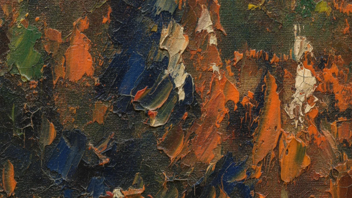 Detalj teksture i materijala karakterističnih za rad: Oskar Kokoschka