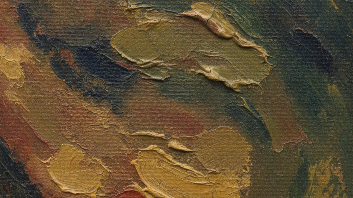 Detalj teksture i materijala karakterističnih za rad: Paul Gauguin