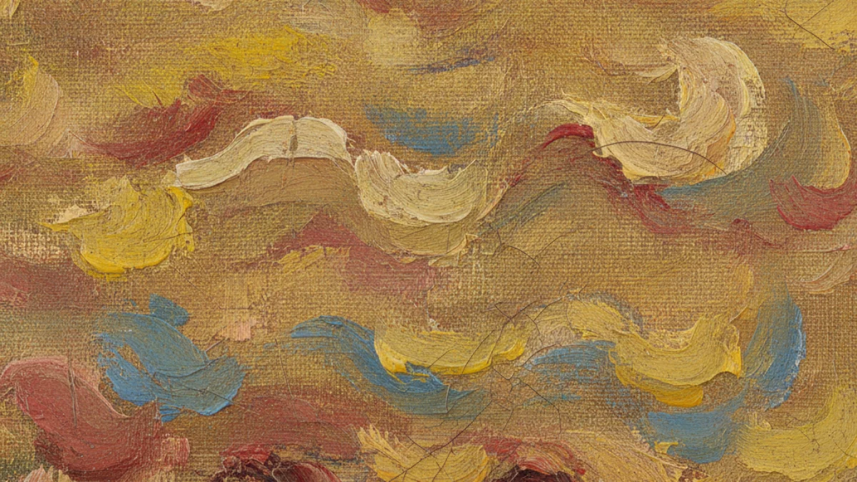 Detalj teksture i materijala karakterističnih za rad: Pierre-Auguste Renoir
