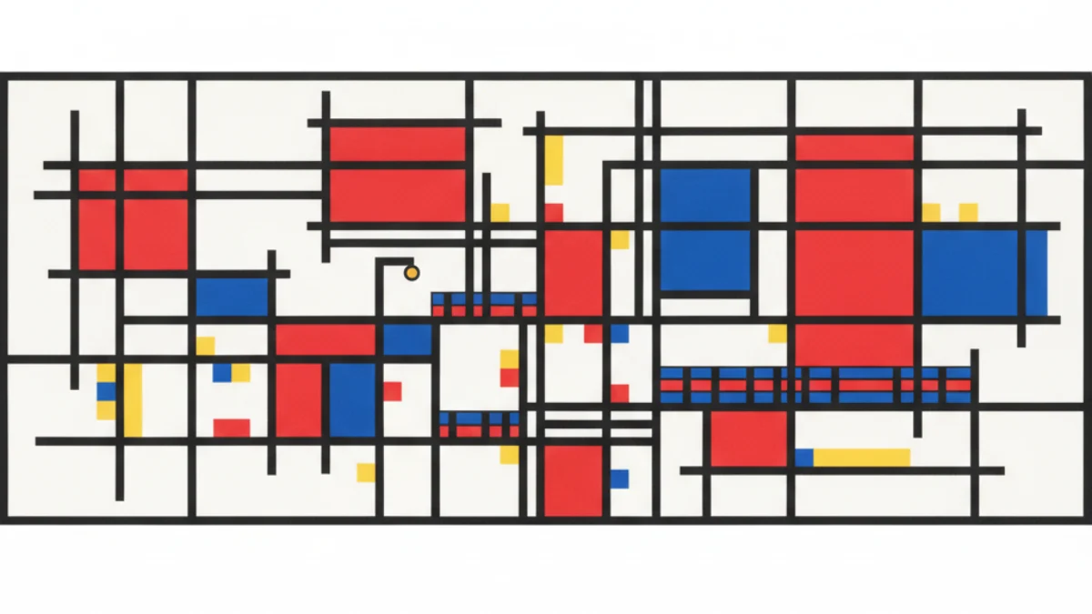 Vizualna interpretacija inspirirana radom: Piet Mondrian