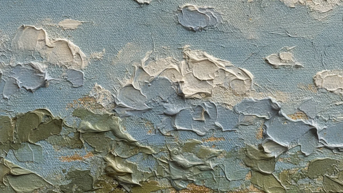 Detalj teksture i materijala karakterističnih za rad: René Magritte