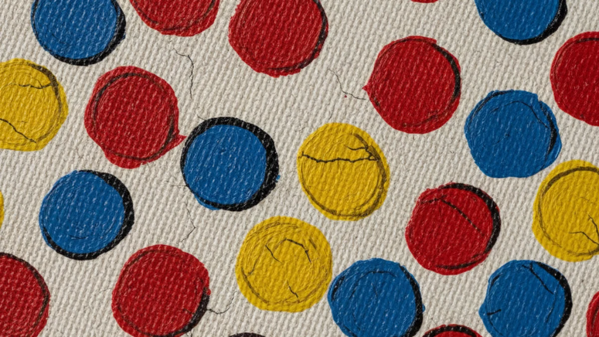 Detalj teksture i materijala karakterističnih za rad: Roy Lichtenstein