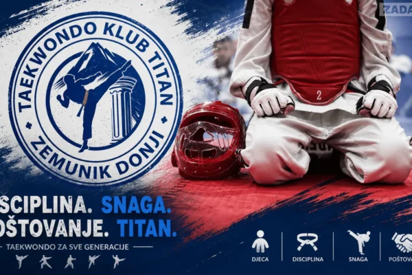 Plakat za Taekwondo klub TITAN iz Zemunika Donjeg