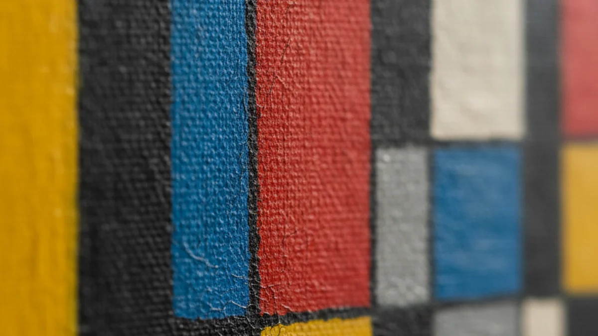 Detalj teksture i materijala karakterističnih za rad: Theo van Doesburg